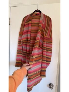 Zara long open-faced colorful cardigan!